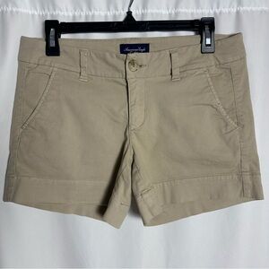 American Eagle Outfitters Women's Khaki Tan Shorts Classic Uniform Old School 6